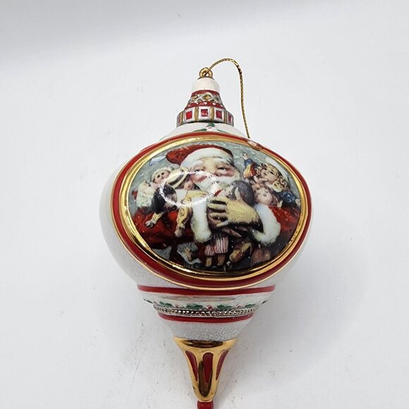Vintage 1999 Bradford Edition Porcelain Christmas Ornaments An armful of Joy - Picture 5 of 8